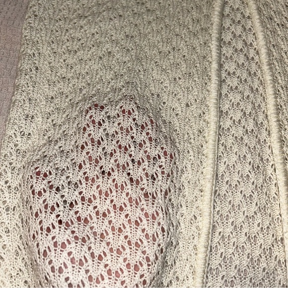 Vtg Disney Mickey Unlimited Crochet White Sleeveless Long Cardigan - Picture 12 of 14